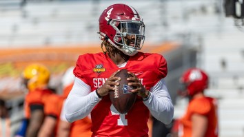 Jalen Milroe Rejects Position Switch After Making The Worst Throw Of Senior Bowl At Quarterback