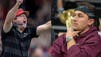 Now-Deleted Tweet Shows Johnny Manziel Catching Vicious Stray From Georgia Coach Kirby Smart