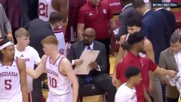 Indiana Basketball Coach Needed A Goofy Booster Seat To Honor Bob Knight’s Infamous Chair Throw