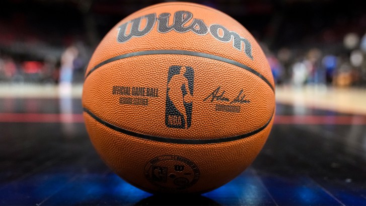NBA logo on basketball