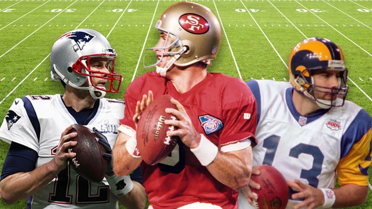 Tom Brady Steve Young and Kurt Warner