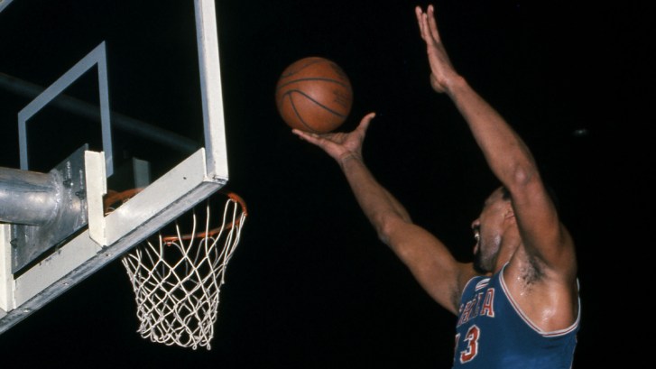 Wilt Chamberlain rebounding