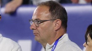 Adrian Wojnarowski at game against the Kansas State