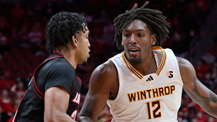 Winthrop basketball player K.J. Doucet