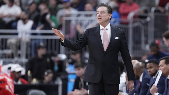 St. John's basketball coach Rick Pitino on the sidelines.
