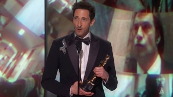 Adrien Brody Clowned On For Giving Pompous Record-Long Oscar Speech In Which He Said Nothing