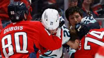 10 Players Cram Into Penalty Box After Huge Scrum Breaks Out During Capitals-Kraken Game