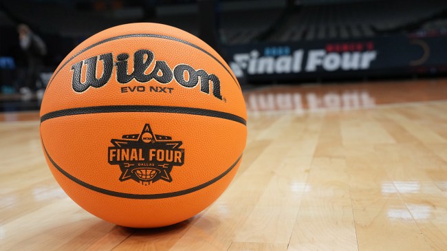 Final Four logo on basketball