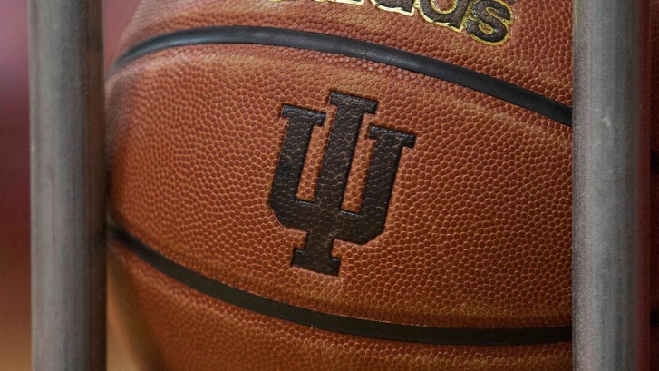 Indiana Hoosiers logo on basketball