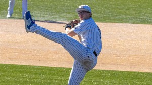 James Capellupo St Bonaventure Pitcher Kick Windup