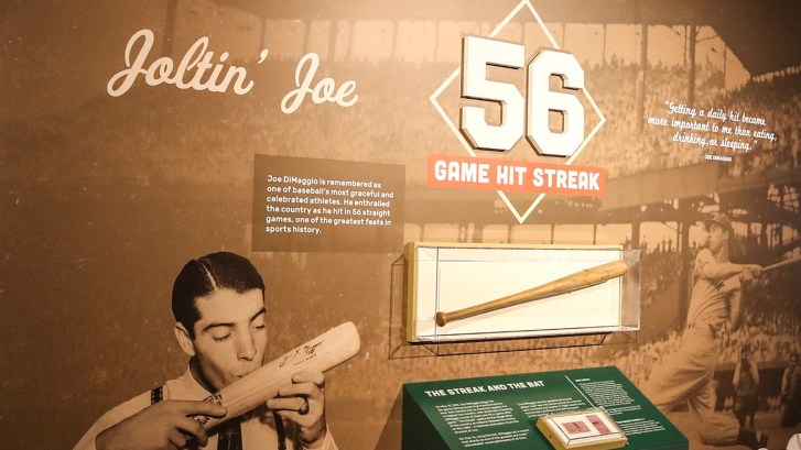 Joe DiMaggio hit streak exhibit