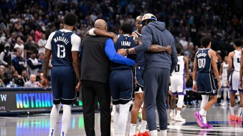 Kyrie Irving Helped Off Court By Anthony Davis After Suffering Injury