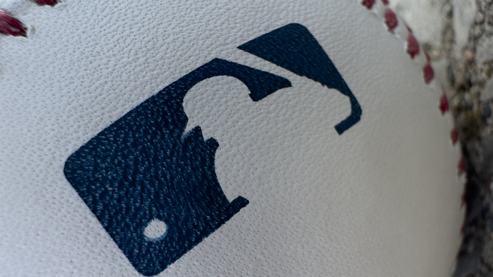 mlb logo on baseball