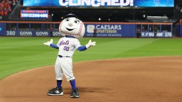 We Regret To Inform You That Mr. Met Is Now Jacked Out Of His Mind