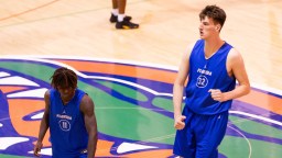 Florida’s 7’9″ Freshman Olivier Rioux Didn’t Need A Ladder To Cut Down The Net After Gators Won SEC Tournament