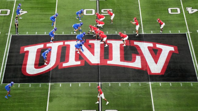 UNLV logo on football field