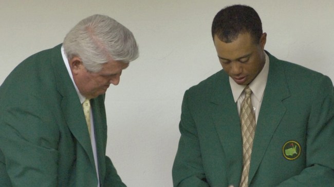 Charles Coody and Tiger Woods at The Masters