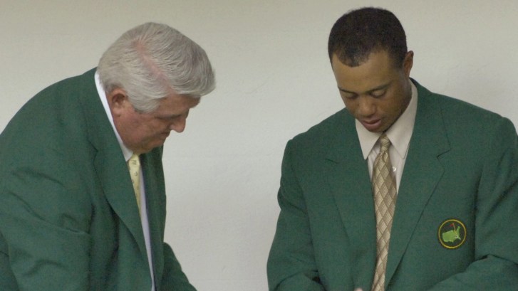 Charles Coody and Tiger Woods at The Masters