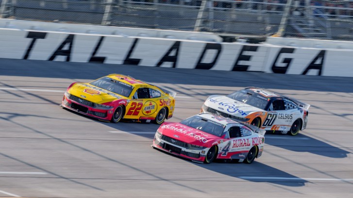 Joey Logano Noah Gragson and Ryan Preece NASCAR Talladega