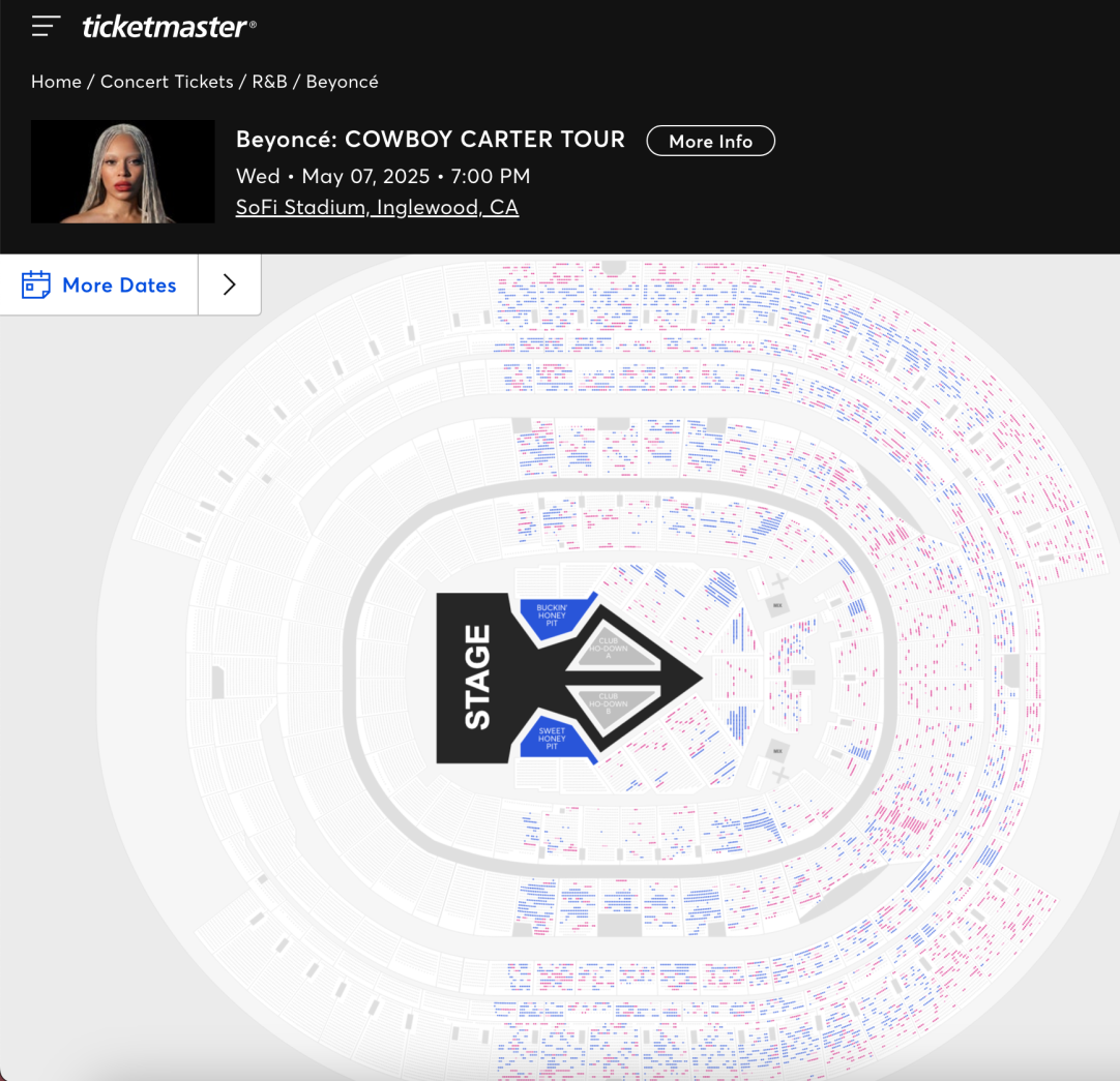 Beyonce Ticket Sales