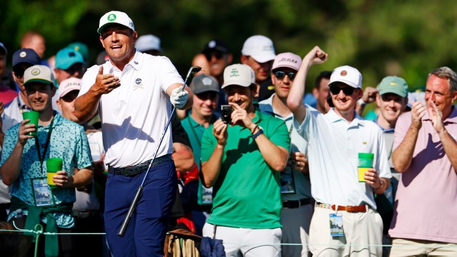 Fans watching Bryson DeChambeau at The Masters