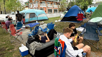 Florida Students Slept In Tents To Watch National Championship Game Played 1,000 Miles Away
