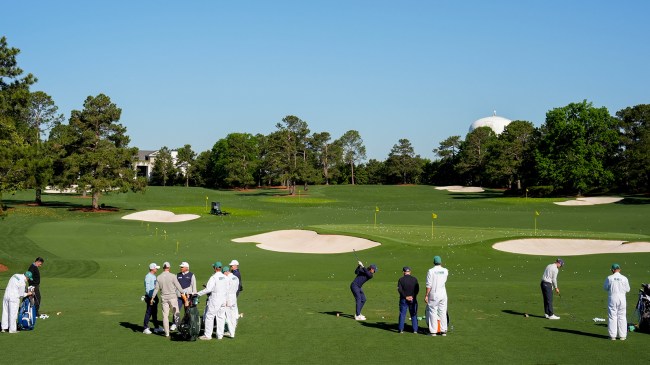 Practice range at The Masters