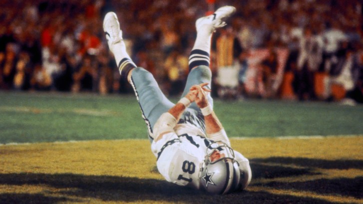 Cowboys tight end Jackie Smith after dropped pass in Super Bowl XIII