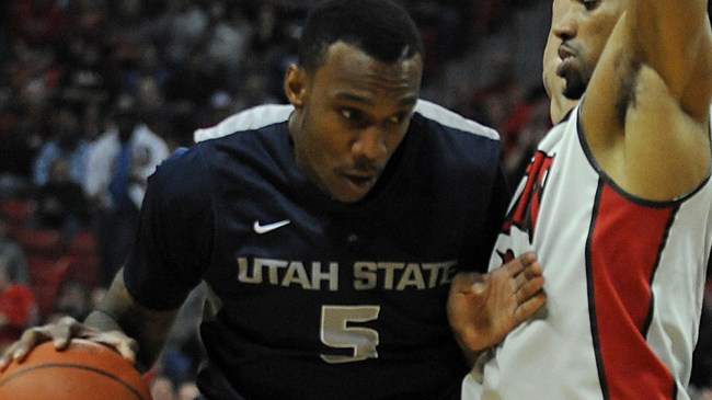 Utah State basketball player Jarred Shaw