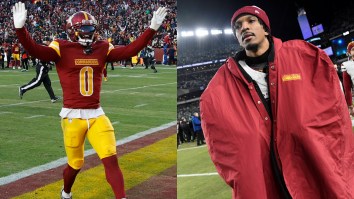 Commanders CB Prank Calls Jayden Daniels By ‘Calling His Homie To Say Goodnight’ And Dies Laughing