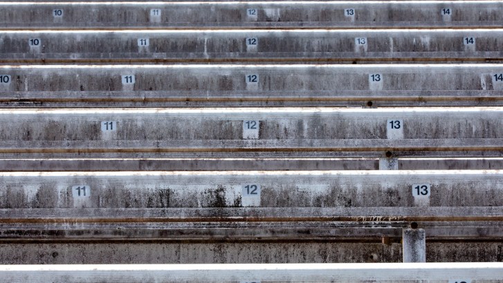 dirty bleachers seats
