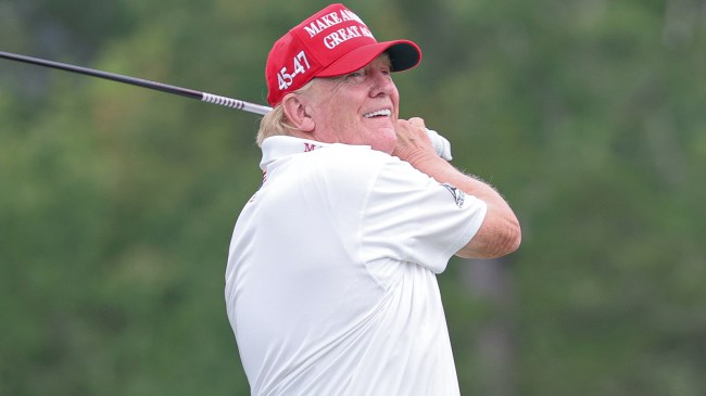 Donald Trump golfing
