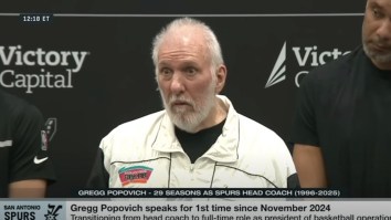 Gregg Popovich Debuted Hilarious New Nickname (Via His T-Shirt) During Press Conference Announcing Transition To Front Office
