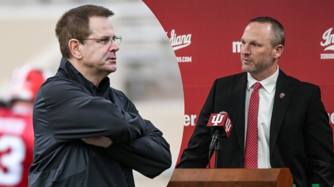 Indiana coaches Curt Cignetti and Darian DeVries.