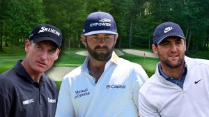 Jim Furyk, Cameron Young, and Scottie Scheffler