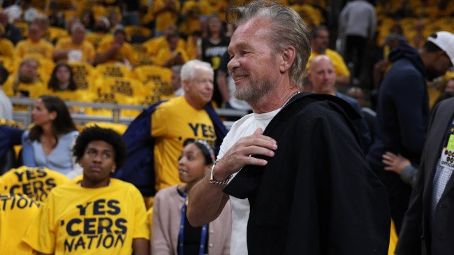 John Mellencamp attends an Indiana Pacers game.