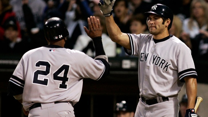 Johnny Damon center fielder for the New York Yankees