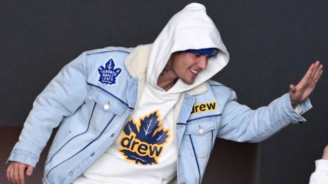 Justin Bieber at Toronto Maple Leafs game