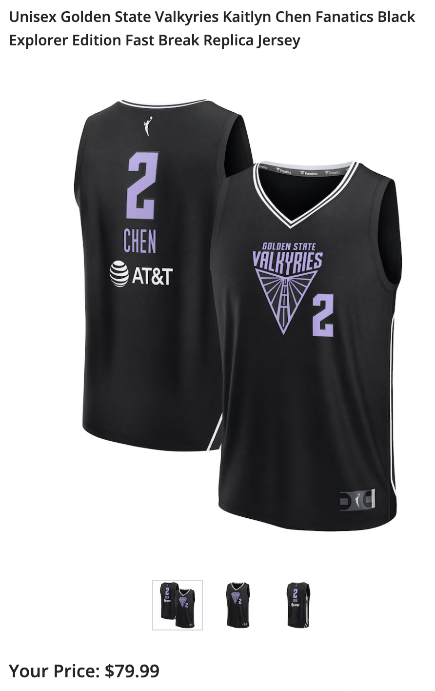 Kaitlyn Chen Jersey Cost