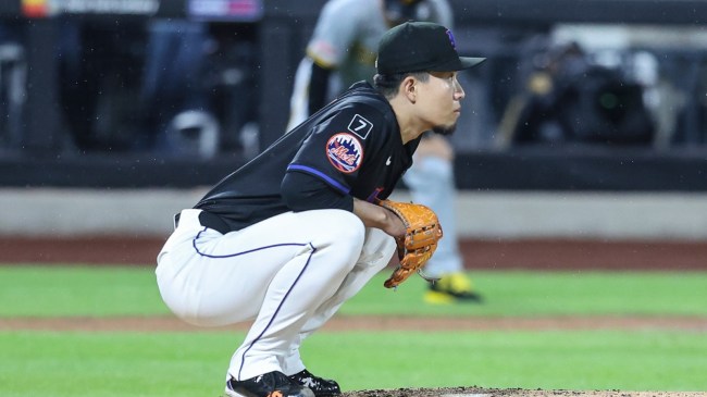 Mets pitcher Kodai Senga on the mound
