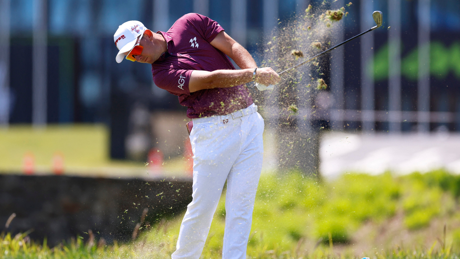 LIV Golf's Lucas Herbert on the tee