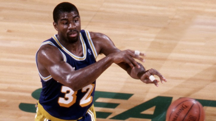Lakers guard Magic Johnson