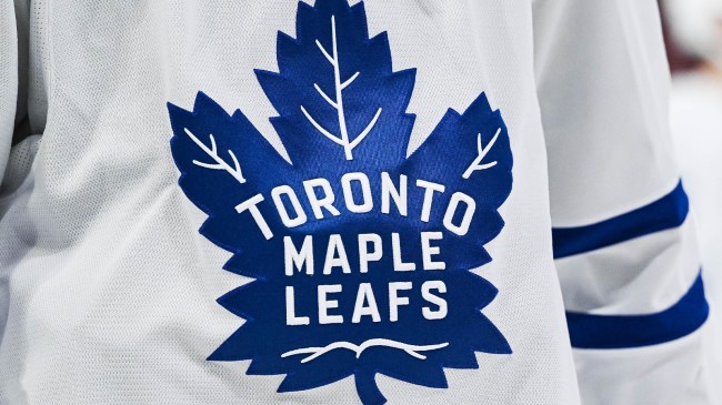 Toronto Maple Leafs logo on jersey
