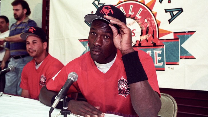 Michael Jordan playing baseball for the Scottsdale Scorpions