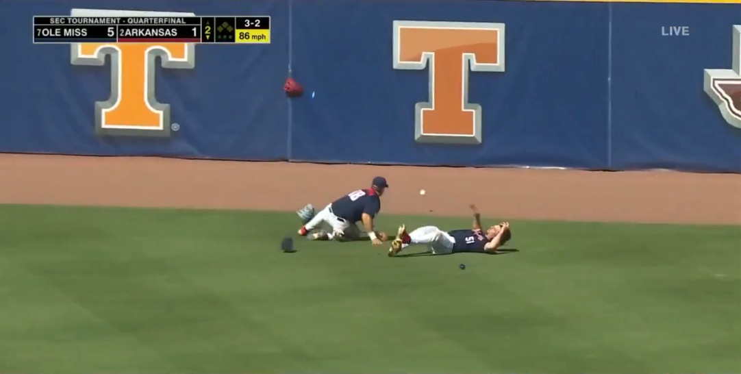 Ole Miss Baseball Collision Arkansas