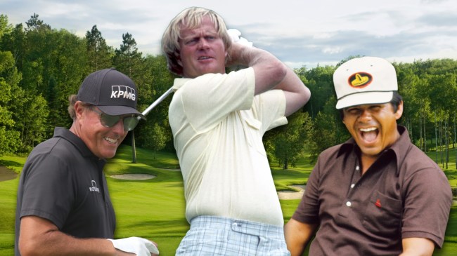 Phil Mickelson, Jack Nicklaus, and Lee Trevino