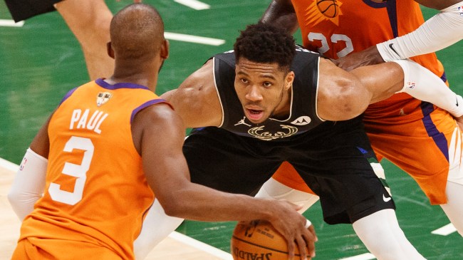 Giannis Antetokounmpo during 2021 NBA Finals
