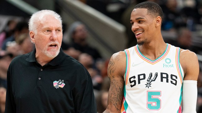 Gregg Popovich and Dejounte Murray