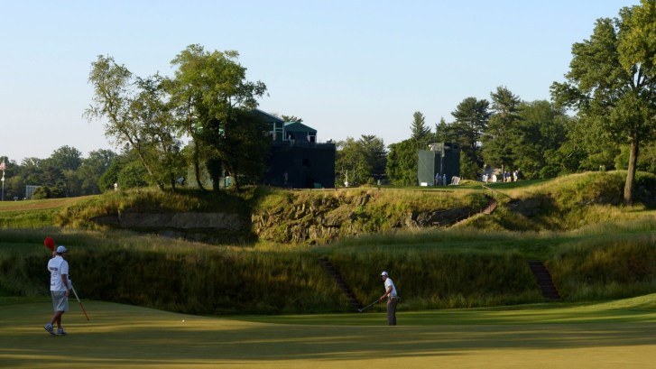 Par 3 17th hole at Merion