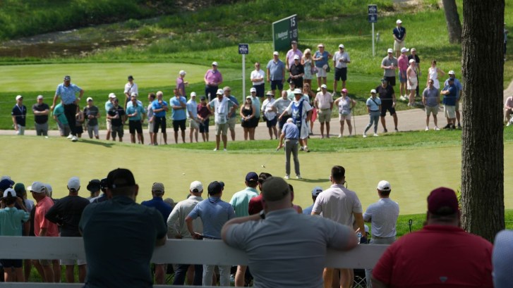 Par 3 14th hole at Valhalla